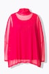 Bluse, oversized, net, glittersten, top