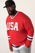 STHUGE langærmet jersey, oversized, print, op til str. 8XL