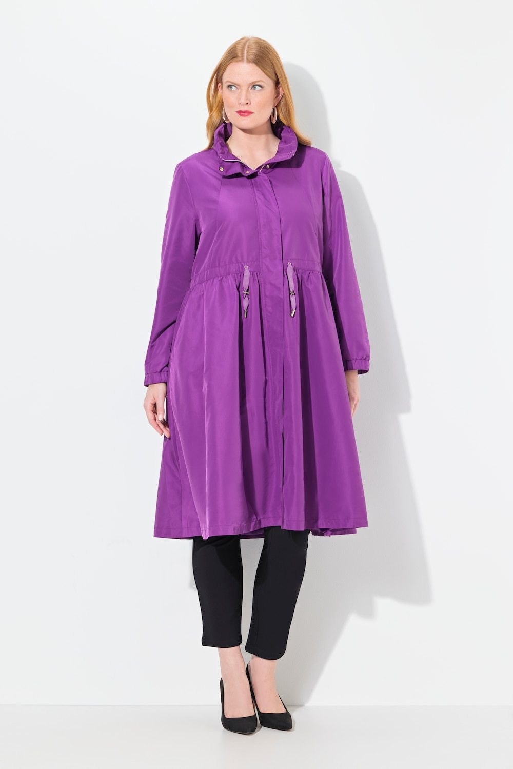 Große Größen Mantel, Damen, lila, Größe: 54/56, Polyester, Ulla Popken