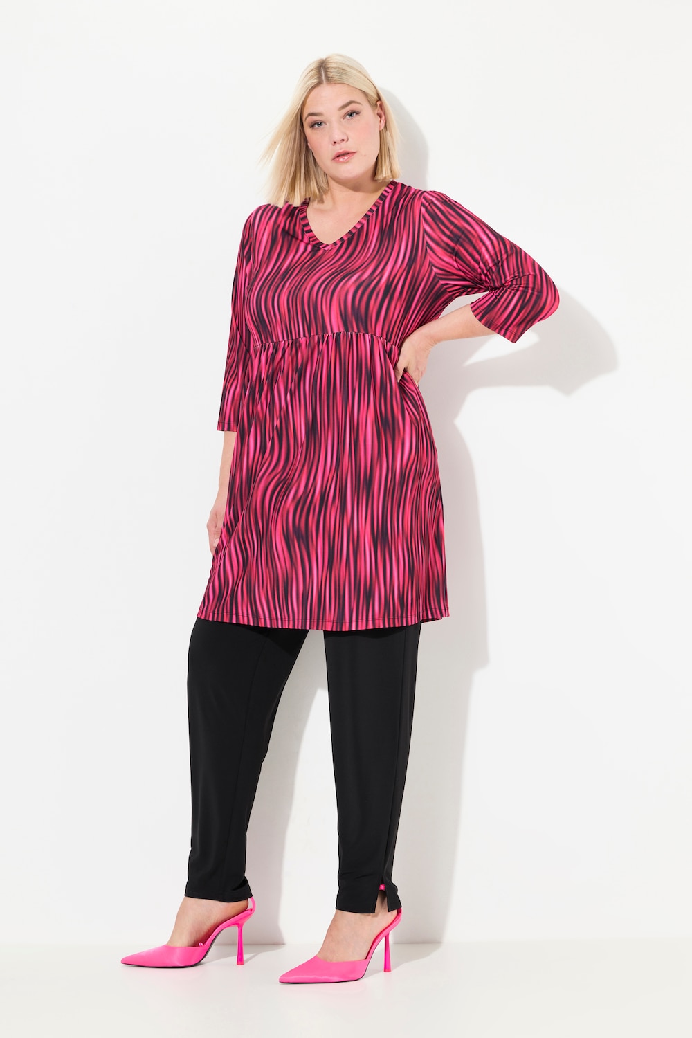 Große Größen Longshirt, Damen, rot, Größe: 42/44, Polyester, Ulla Popken