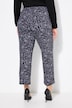 Spodnie 7/8 z dżerseju, z nadrukiem, szerokie nogawki, ściągacz w pasie