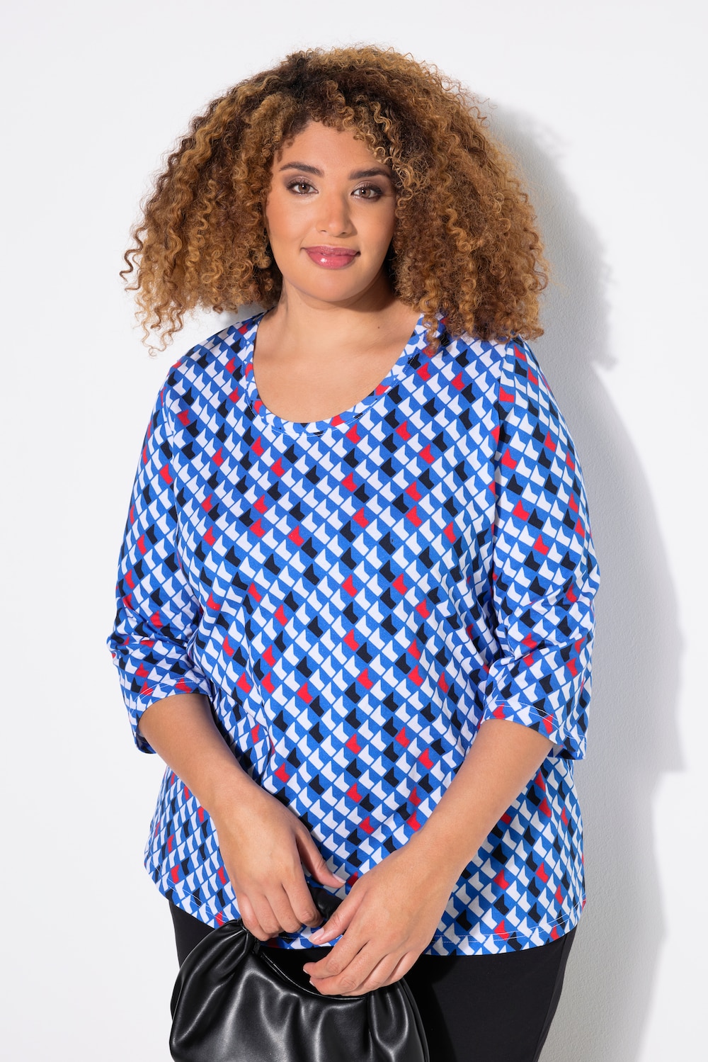 Shirt, bedruckt, A-Linie, Rundhals, 3/4-Arm