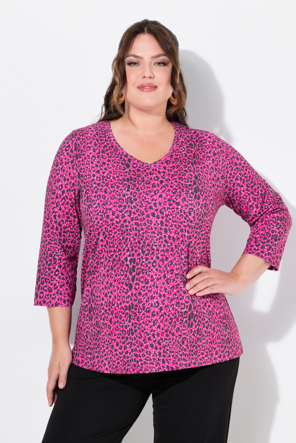 Große Größen Longshirt, Damen, rosa, Größe: 54/56, Baumwolle, Ulla Popken