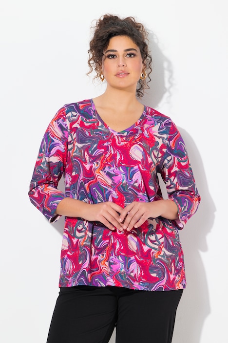 Fabulous Print 3/4 Sleeve Cotton Tee