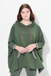 Loungewear poncho, oversized, capuchon, lange mouwen