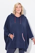 Loungwear-Poncho, oversized, Kapuze, Langarm