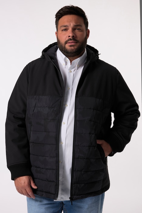 Men+ Steppjacke, Kapuze, Zipptaschen, bis 8 XL