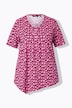 Pointed Hem Heart Print Short Sleeve Tee