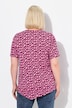 Pointed Hem Heart Print Short Sleeve Tee