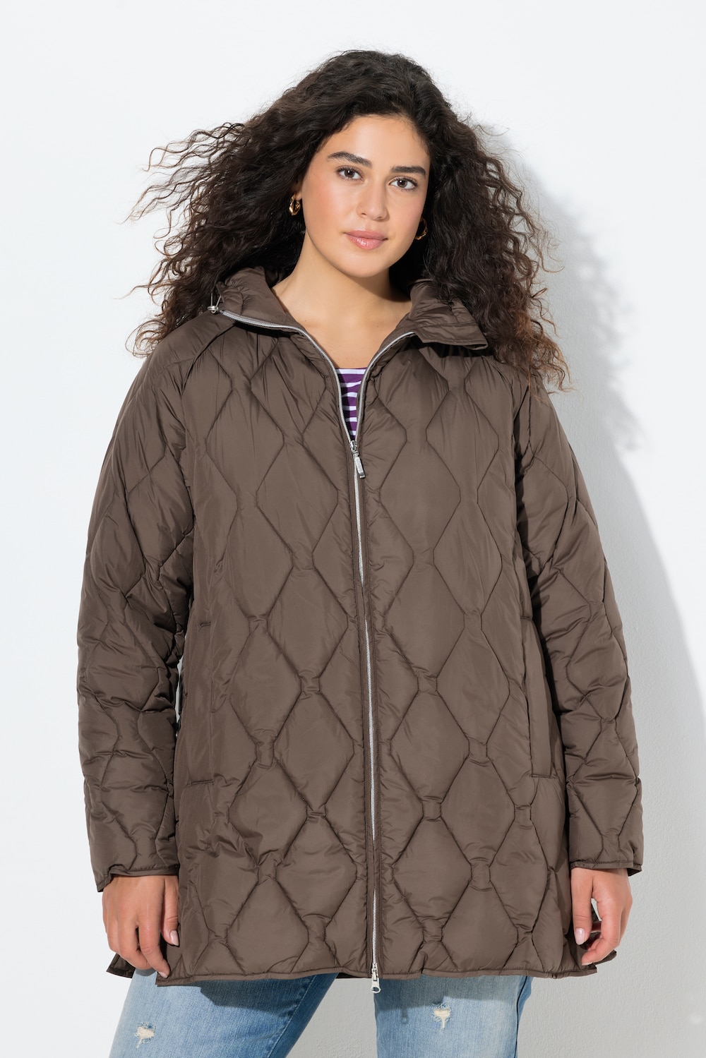 Große Größen HYPRAR Steppjacke, Damen, braun, Größe: 58/60, Polyester, Ulla Popken