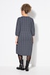 Jerseykleid, A-Linie, V-Ausschnitt, 3/4-Arm