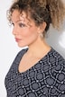 Jerseykleid, A-Linie, V-Ausschnitt, 3/4-Arm