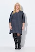 Jerseykleid, A-Linie, V-Ausschnitt, 3/4-Arm