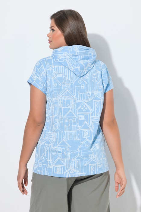 Hoodie-Shirt, Kapuze, Halbarm