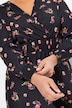 Maxikjole, A-form, blomsterprint, lange ærmer