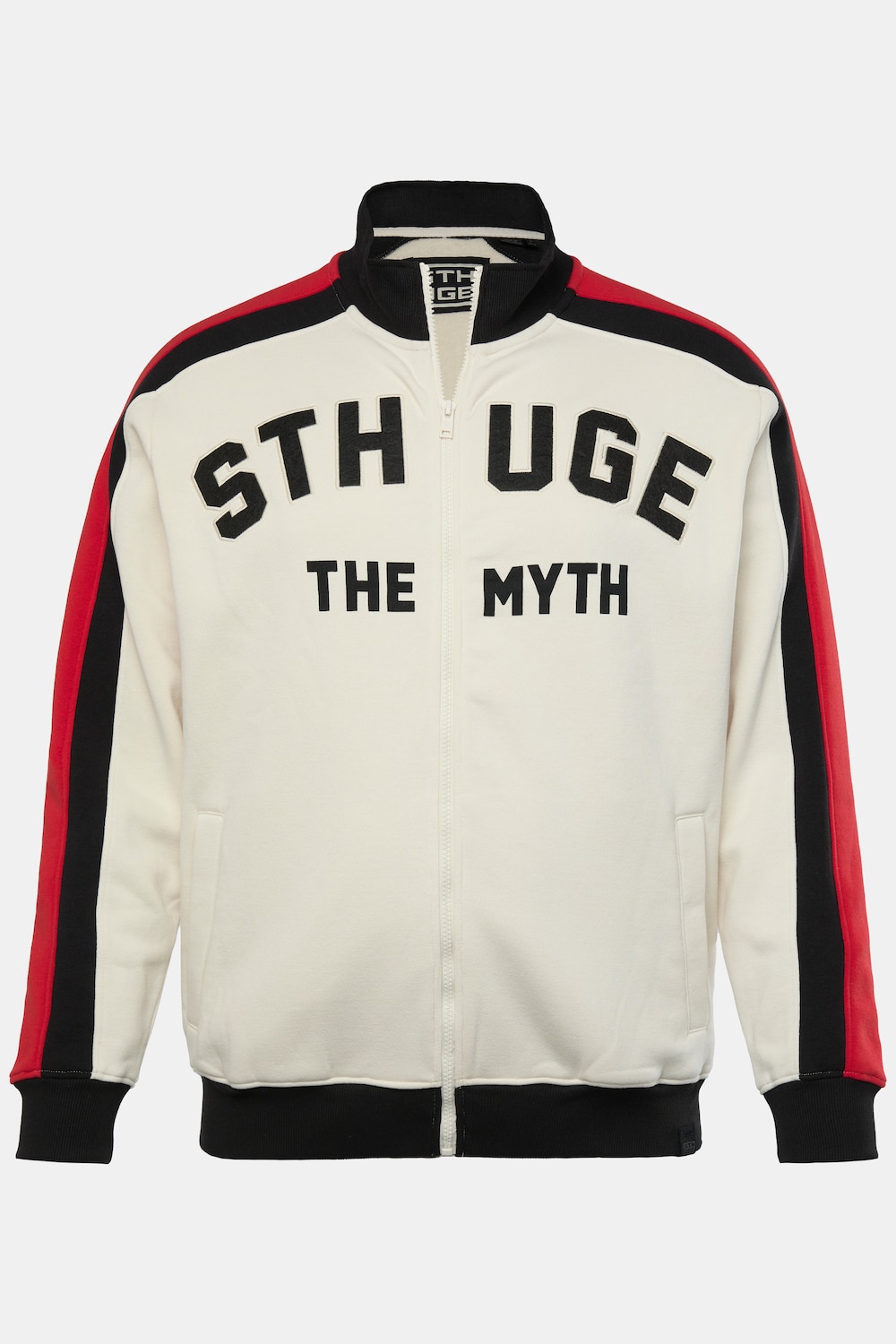 STHUGE Sweatjacke, Stehkragen, Kontrasteinsätze, bis 8 XL