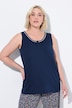 Pyjama-Tops, 2er-Pack, uni/Blüten, Rundhals, ärmellos