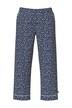 Pyžamové kalhoty, květy, rovné nohavice, kapsy