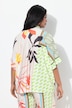 Slinkybluse, lappedesign, skjortekrage, halve ermer