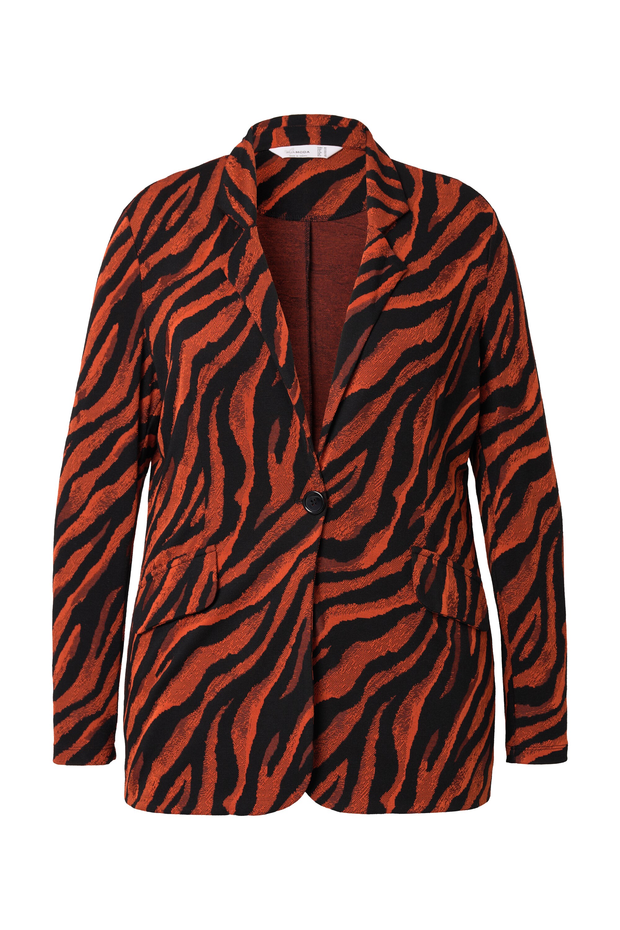 MIAMODA Damen große Größen Blazer schmale Form Zebramuster 837278