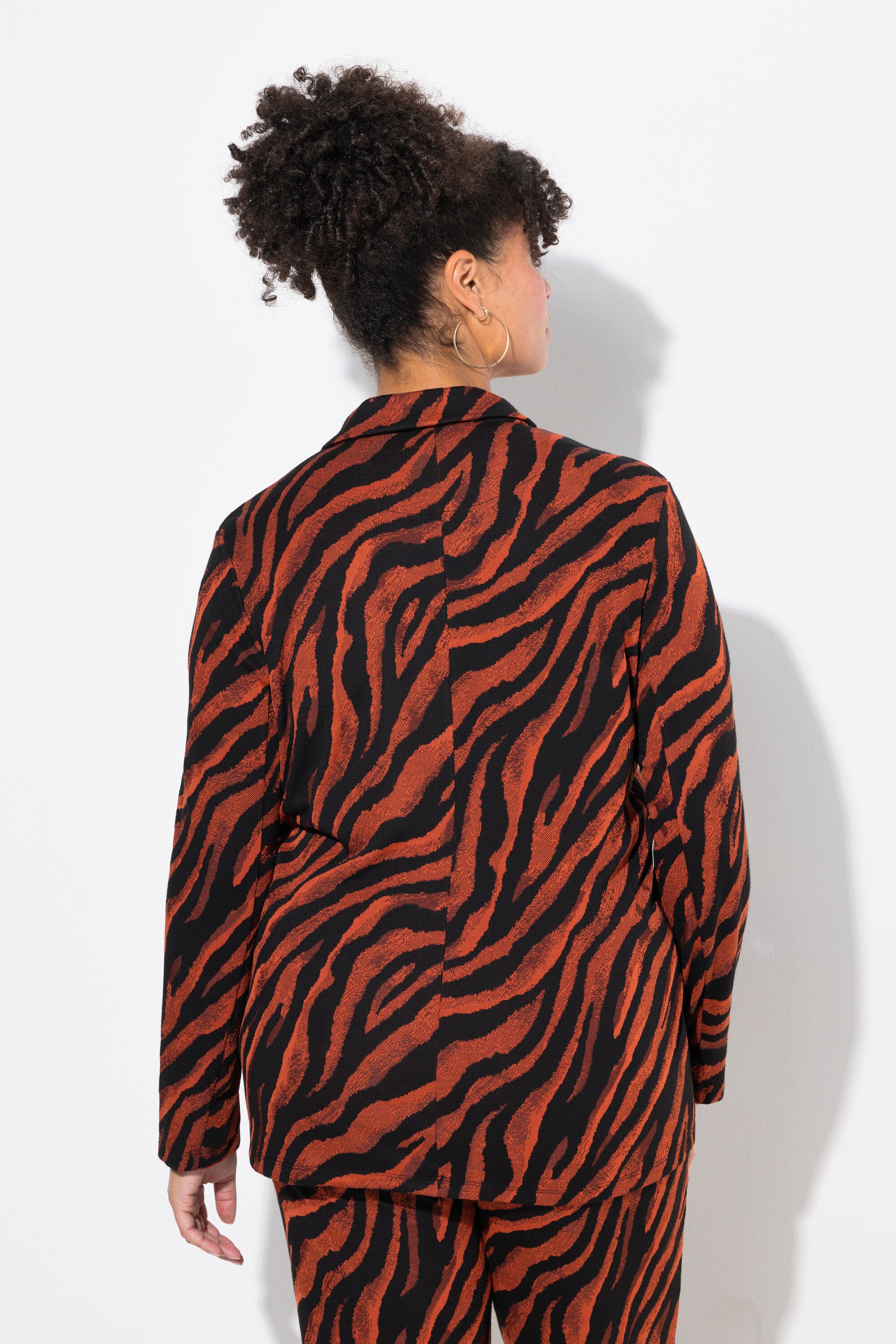 MIAMODA Damen große Größen Blazer schmale Form Zebramuster 837278