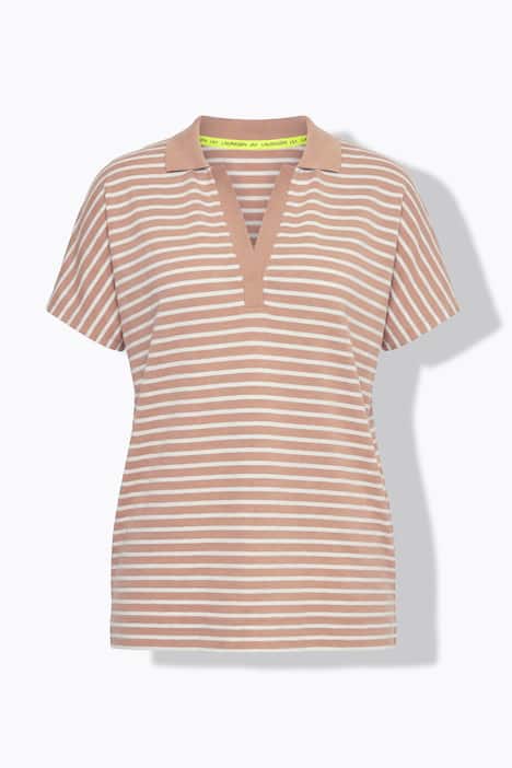 Poloshirt, gestreept, polokraag, halflange mouw