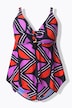 Tankini, graafinen painatus, pehmustetut kupit, kierrätysmateriaalit
