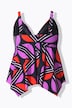 Tankini, graafinen painatus, pehmustetut kupit, kierrätysmateriaalit