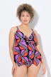 Tankini, graafinen painatus, pehmustetut kupit, kierrätysmateriaalit