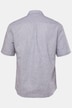 Chemise à rayures en lin mélangé JP 1880, manches courtes, et petit col à pointes boutonnées, coupe Modern Fit - jusqu'au 8 XL