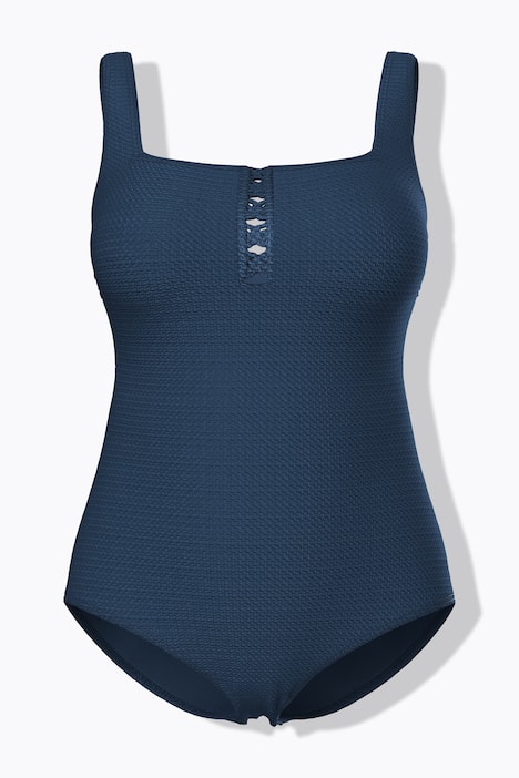 Badpak, wafelstructuur, zachte cups, carréhals