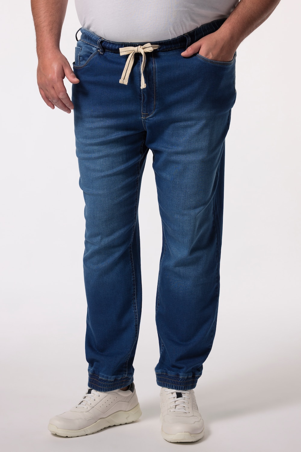 Men+ superstretch slip-on-jeans, straight fit, opptil 8 XL