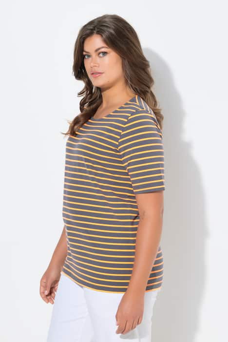 lang gestreept shirt, lange mouwen, boothals, OEKO-TEX