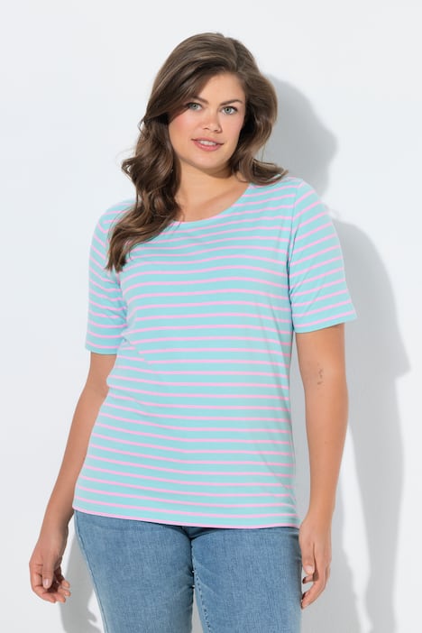 Ringelshirt, Rundhals, 1/2-Arm