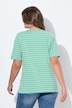 Striped half-sleeve crew neck shirt