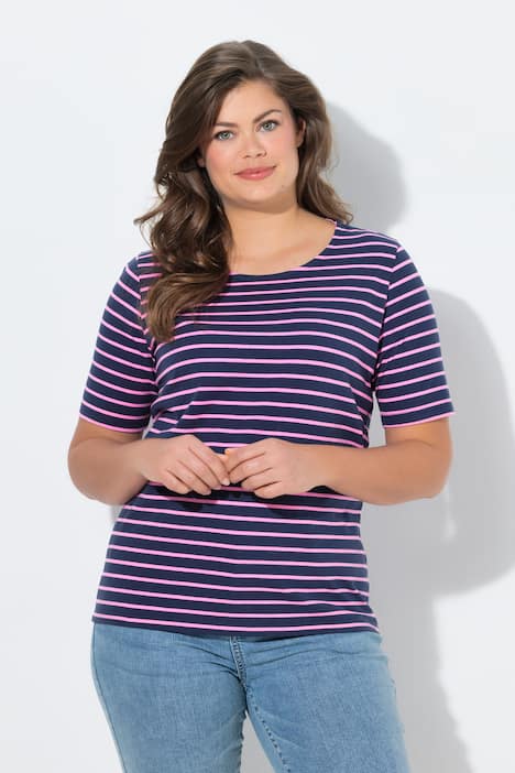 Ringelshirt, Rundhals, 1/2-Arm