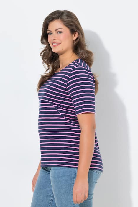 Ringelshirt, Rundhals, 1/2-Arm