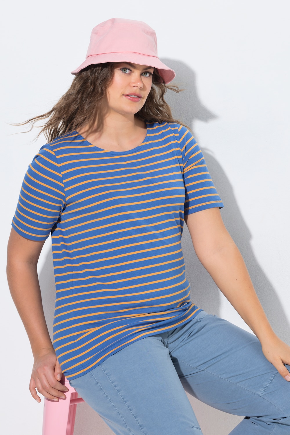Ringelshirt, Rundhals, 1/2-Arm