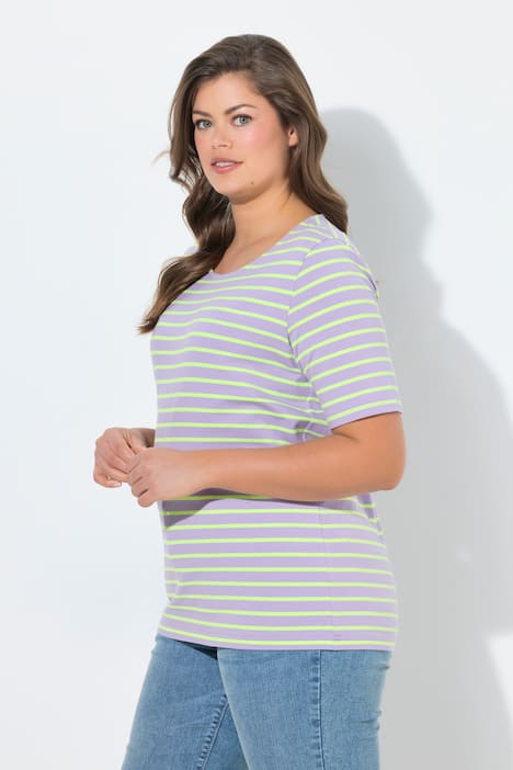 lang gestreept shirt, lange mouwen, boothals, OEKO-TEX