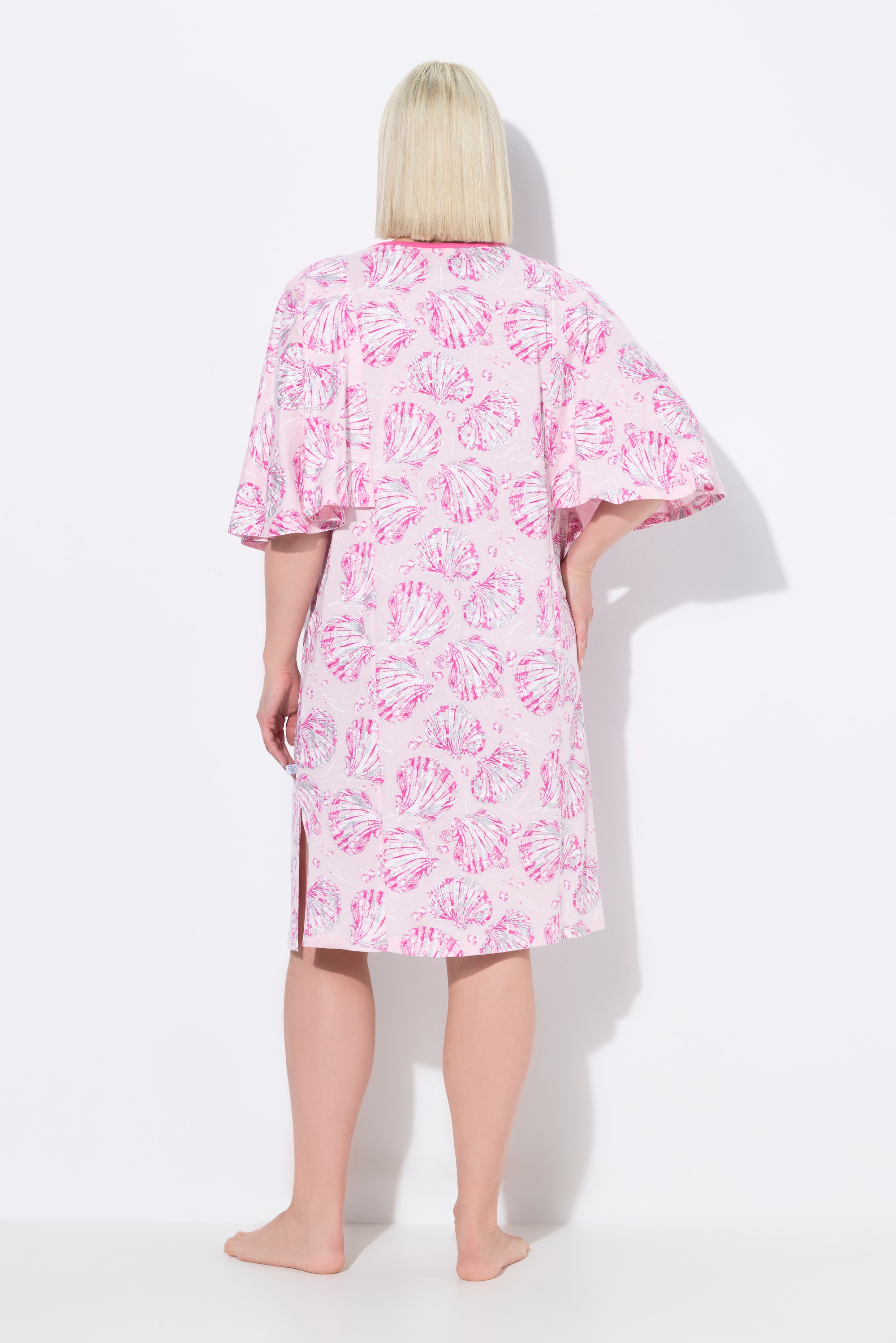 Ulla Popken Damen große Größen Bigshirts 2er Pack Muscheln Tunika Ausschnitt