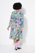 Long-sleeve all-over skull print midi dress