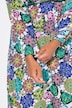 Long-sleeve all-over skull print midi dress