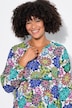 Long-sleeve all-over skull print midi dress