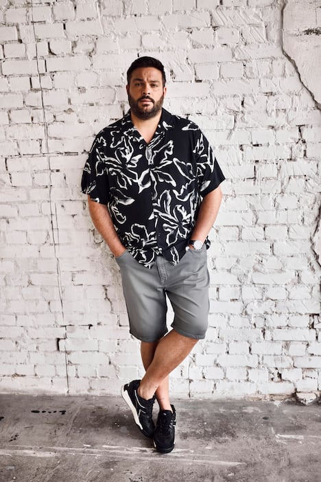 Men+ Superstretch jeansbermuda, tot 8 XL