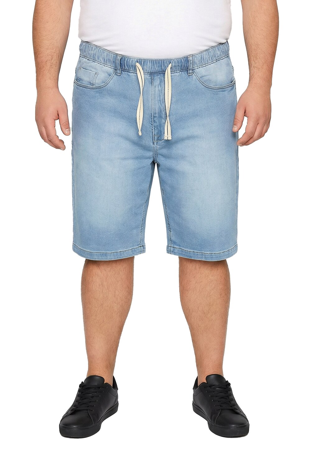 Stora storlekar Superstretchiga jeansshorts, Her, blå, storlek: 3XL, Bomull, Men Plus