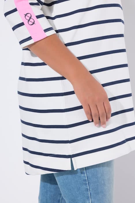Długa koszulka w paski, długi rękaw, dekolt w łódkę, OEKO-TEX
