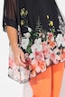 Bluse, overdimensjonert, mesh, kantprint