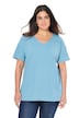 Tričko, řasení, A střih, výstřih do V, krátké rukávy