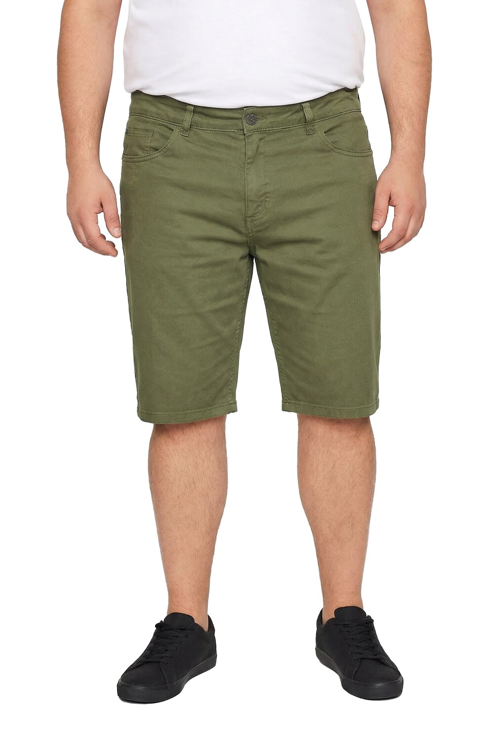 Stora storlekar Färgade jeansshorts, Her, grön, storlek: 54, Bomull, Boston Park