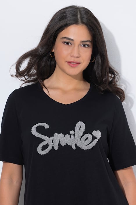 T-Shirt, Smile, Classic, V-Ausschnitt, Halbarm
